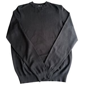 Zara Men’s Black Crewneck Sweater Size Small Minimalist Basic